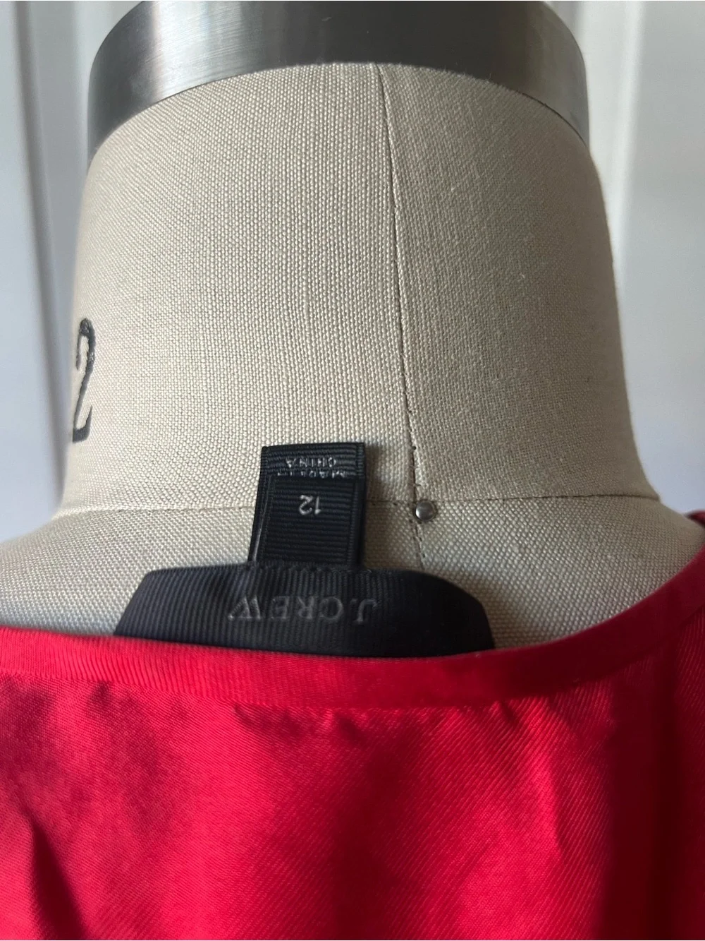 J. Crew Red Ruffle V-Neck Silk Sleeveless Camisole